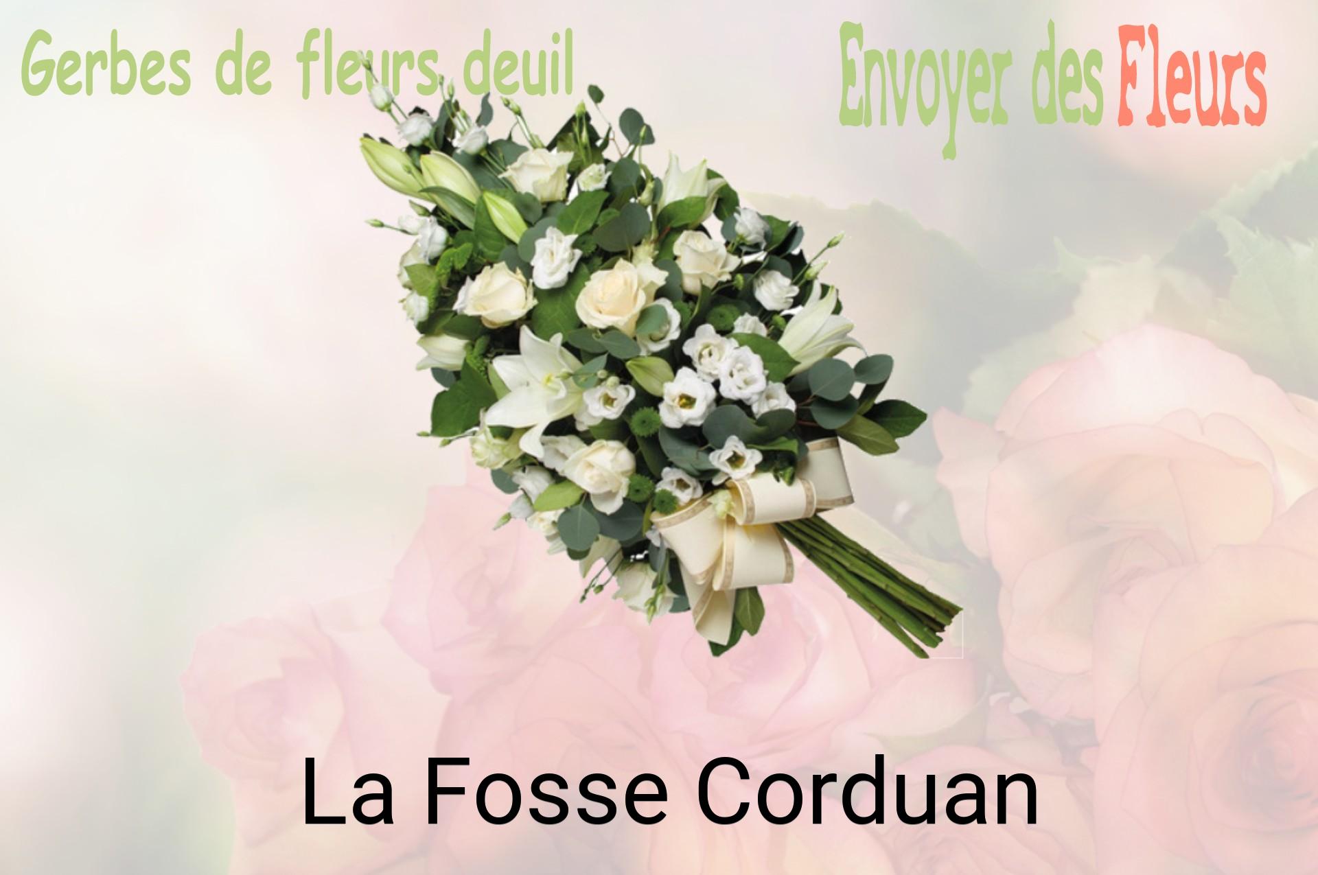 Gerbe de fleurs de deuil livrée à La Fosse-Corduan